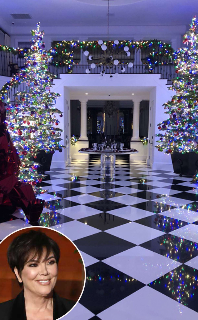 Kris Jenner's 2017 Christmas Decorations Are Rainbow-Themed and